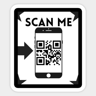 Scan Me QR Design Sticker